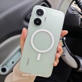 冰雾磨砂白磁吸壳适用小米15红米Turbo4pro手机壳K80 K70超薄Note14pro 肤感PC硬壳13防指纹12s全包K60透明11