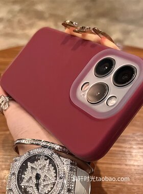 酒红色果冻液态硅胶适用NOVA13/12华为Mate70/60pro手机壳P60/P50小众Pura70简约40高级感雾面半透耐脏梅子色