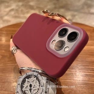 酒红色果冻液态硅胶适用civi3小米15/14手机壳Note14pro红米K80小众K70至尊版K60软糯13雾面ultra耐脏梅子色+