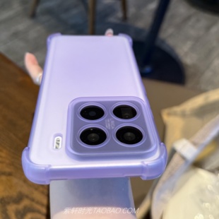 简约高级感淡紫色适用小米15手机壳14红米Turbo4pro肤感半透K80至尊版Ultra大气囊k70pro全包镜头k60/k40防摔