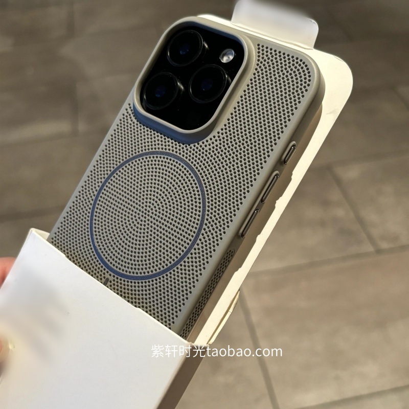 新款散热透气细环磁吸壳适用华为mate60pro手机壳mate70游戏不发烫pura70钛灰色70ultra超薄硬壳抗指纹手汗男