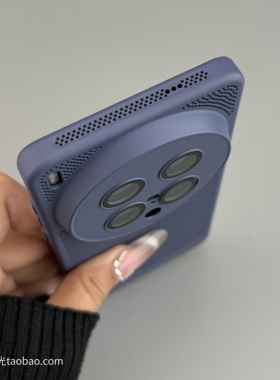 散热网格镂空蜂窝适用Realme真我GT7一加ACE5pro手机壳ACE3全包镜头膜1+13T魅族Note16草灰色高级防摔防指纹