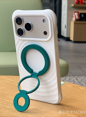 双面磁吸三折叠金属支架适用华为mate80pro手机壳mate80波漾磁吸mate80promax液态硅胶白色耐脏全包防摔网红