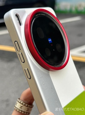 丹红金属镜头加高秒变相机适用vivoX300手机壳X300pro高级感X200Ultra浅绿色x200pro撞色mini拼接X200s竖条纹