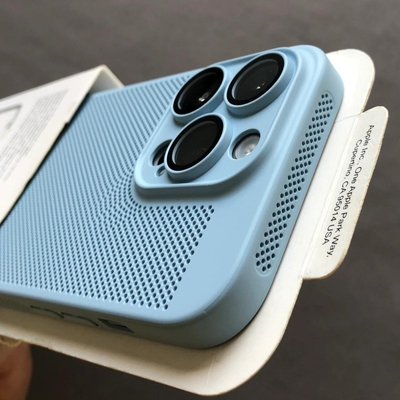 轻薄散热远峰蓝iQOO13/12适用Neo10手机壳x200pro夏天x100s游戏S20亚克力S19浅蓝色x90s硬壳S18透气孔