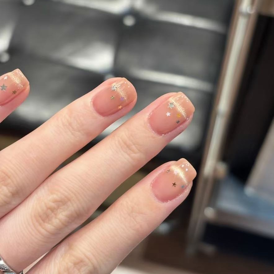 星星横线猫眼手工穿戴甲简约裸色韩系纯欲温柔氛围感美甲贴片短款,彩妆/香水/美妆工具,穿戴甲/甲片,淘宝优惠券,粉丝福利购,淘宝优惠卷