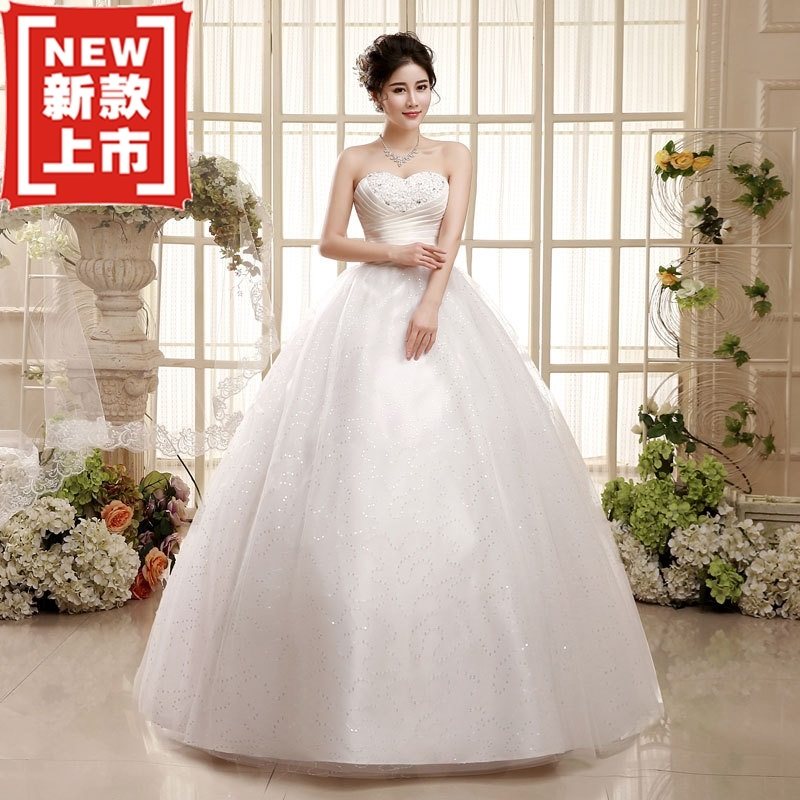 韓版綁帶抹胸顯瘦款婚紗 包郵價禮服廠家直銷影樓 簡約網格紗滌綸在類目 女裝/女士精品, 婚紗/旗袍/禮服, 婚紗中 - 來自Buy2taobao.com提供專業的淘寶代購服務