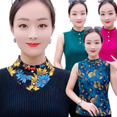 冬假领子女配毛衣打底衫 保暖背心内搭t恤内衣小衫 内衬衣立领妈妈