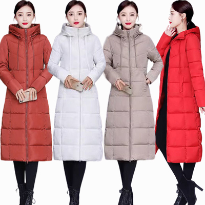 羽绒服棉服加厚外套过膝收腰大衣