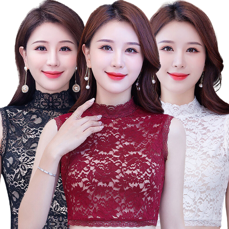 半高领内搭小衫打底衫蕾丝衫