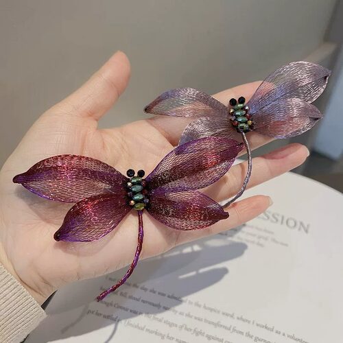 法式高级感渐变双色蜻蜓胸针轻奢大气优雅衣服别针精致胸花配饰女