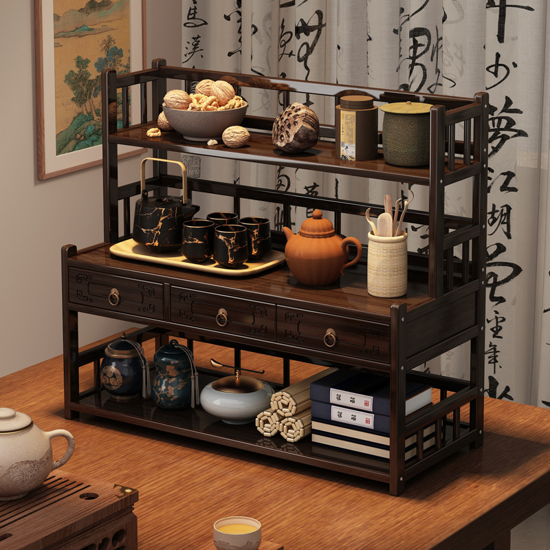 桌面博古架中式茶杯典茶具置物架