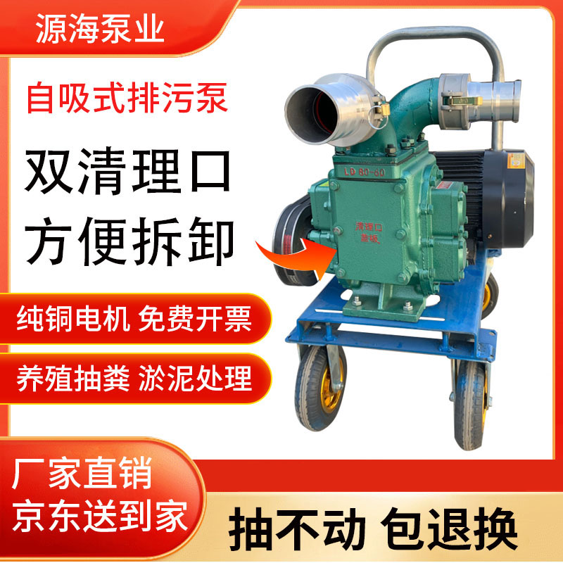 电动养殖场抽粪泵带清理口泥浆泵