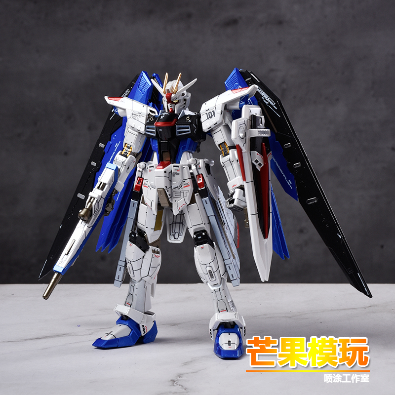 万代RG自由高达代工金属色成品