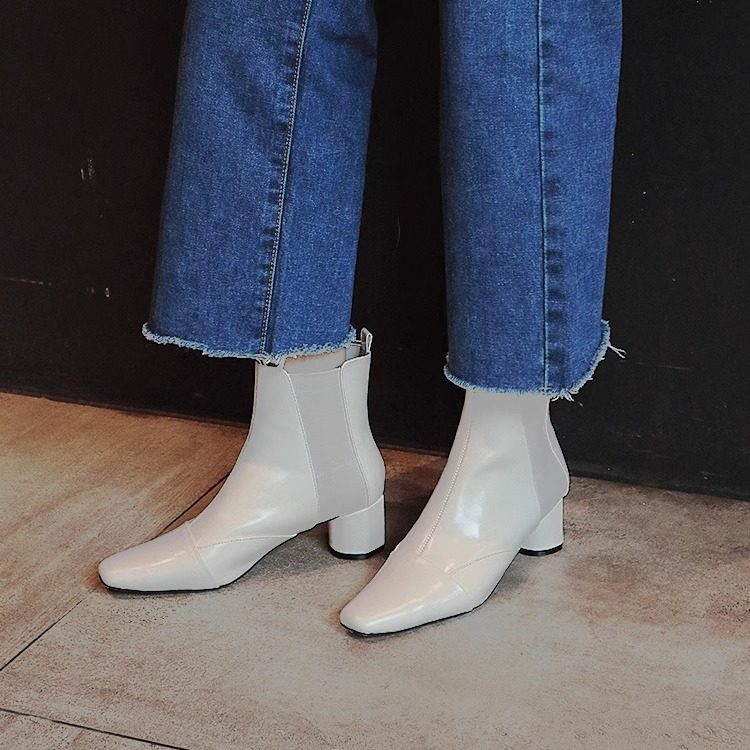 法式复古瘦瘦靴好看百搭