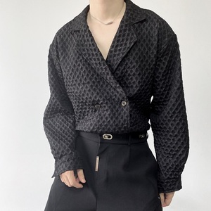 早春季休闲西服衬衣宽松韩版痞帅潮男装轻熟风西装领长袖106-P80