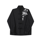秋季改良中式提花立领盘扣长袖男女衬衣复古刺绣风衬衫166P85，男装衬衫，星座901-1（原C217）