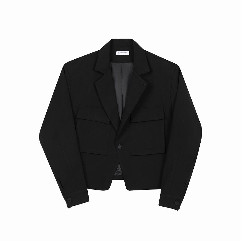 秋季韩版短款翻领男西服外套个性立体袋痞帅夹克休闲上衣180P125,男装西服,星座901-1（原C217）