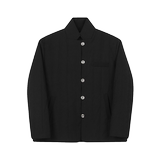 冬季中式西服棉衣复古绗缝棉立领简约冷淡风男女棉袄外套191P145，男装棉衣，星座901-1（原C217）
