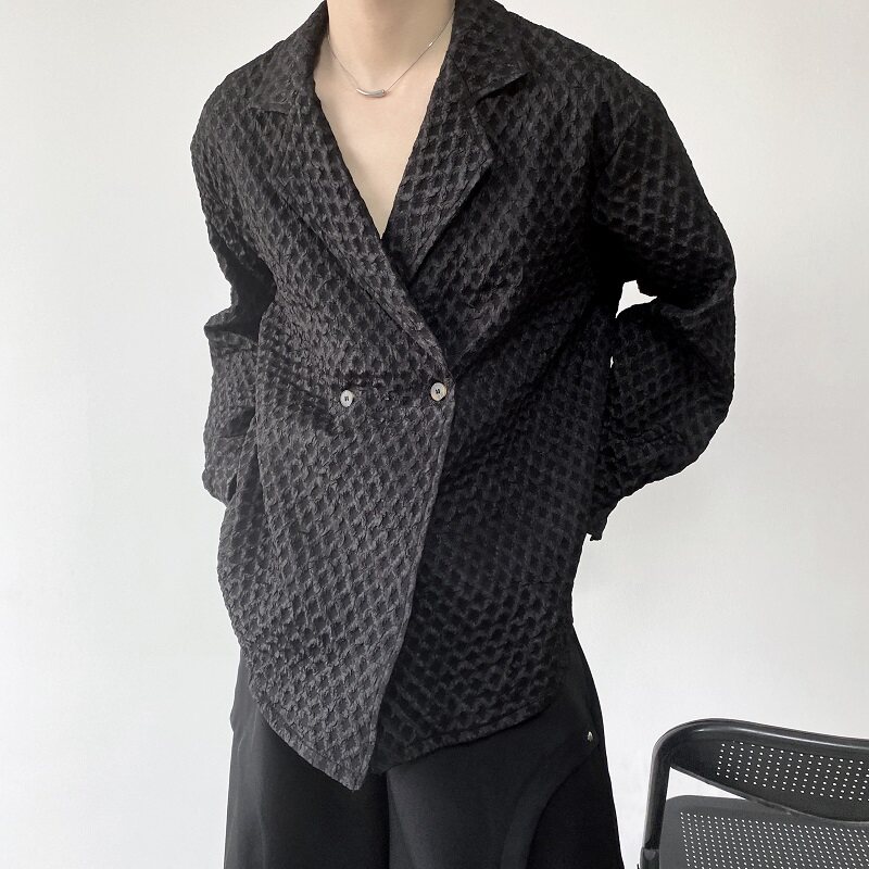 秋冬季休闲西服衬衣宽松韩版痞帅潮男装轻熟风西装领长袖106-P80,男装西服,星座901-1（原C217）