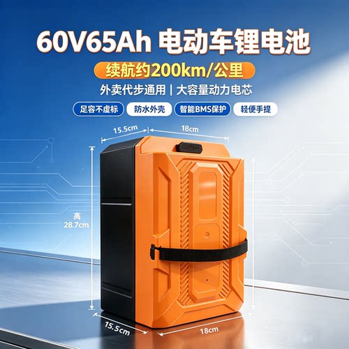 电动车锂电池48V二轮车60伏三轮四轮72V长续航宁德亿纬新电芯电池