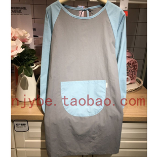 LMINGHOME品牌长袖围裙韩版时尚简约可爱家居情侣店员工作服包邮