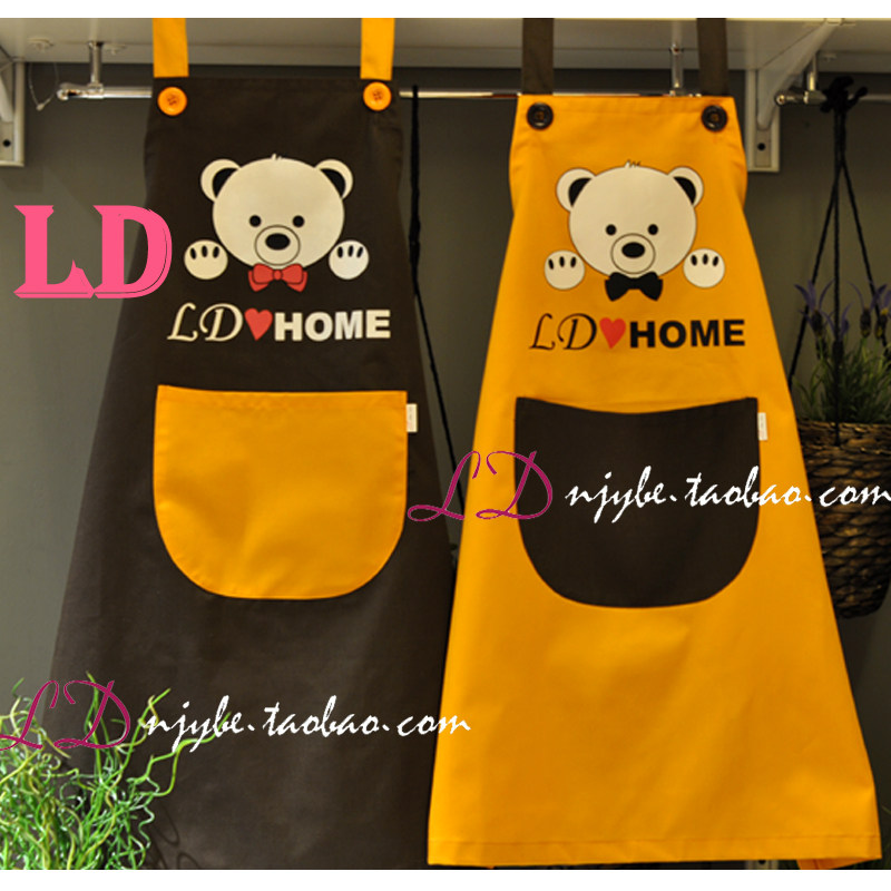 情侣男女款系带款围裙LD品牌布艺