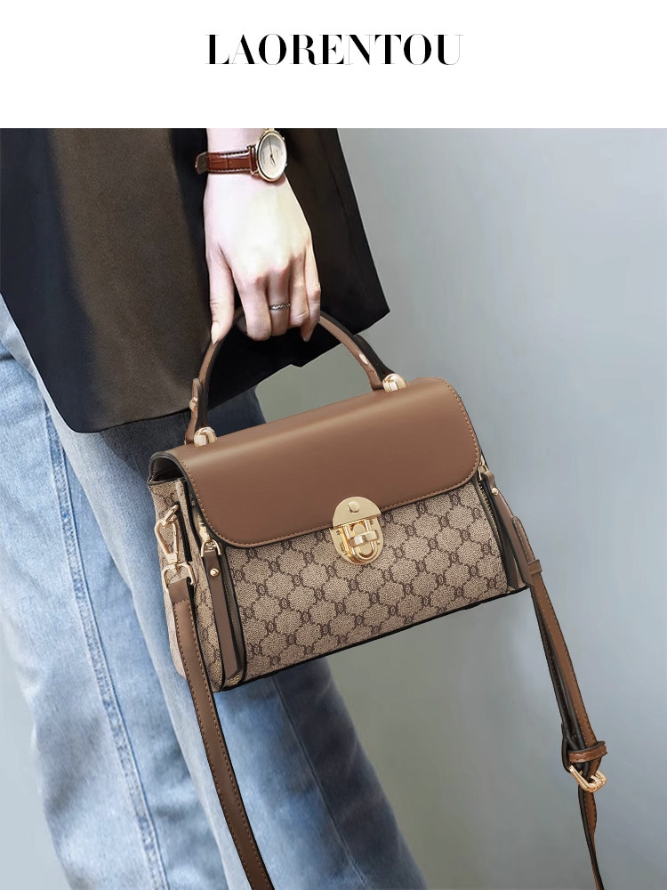 Light luxury handbag for women, 2026 new style, for mom, commuting vintage fashion shoulder bag, crossbody handbag, handheld, and handbag, elegant and elegant