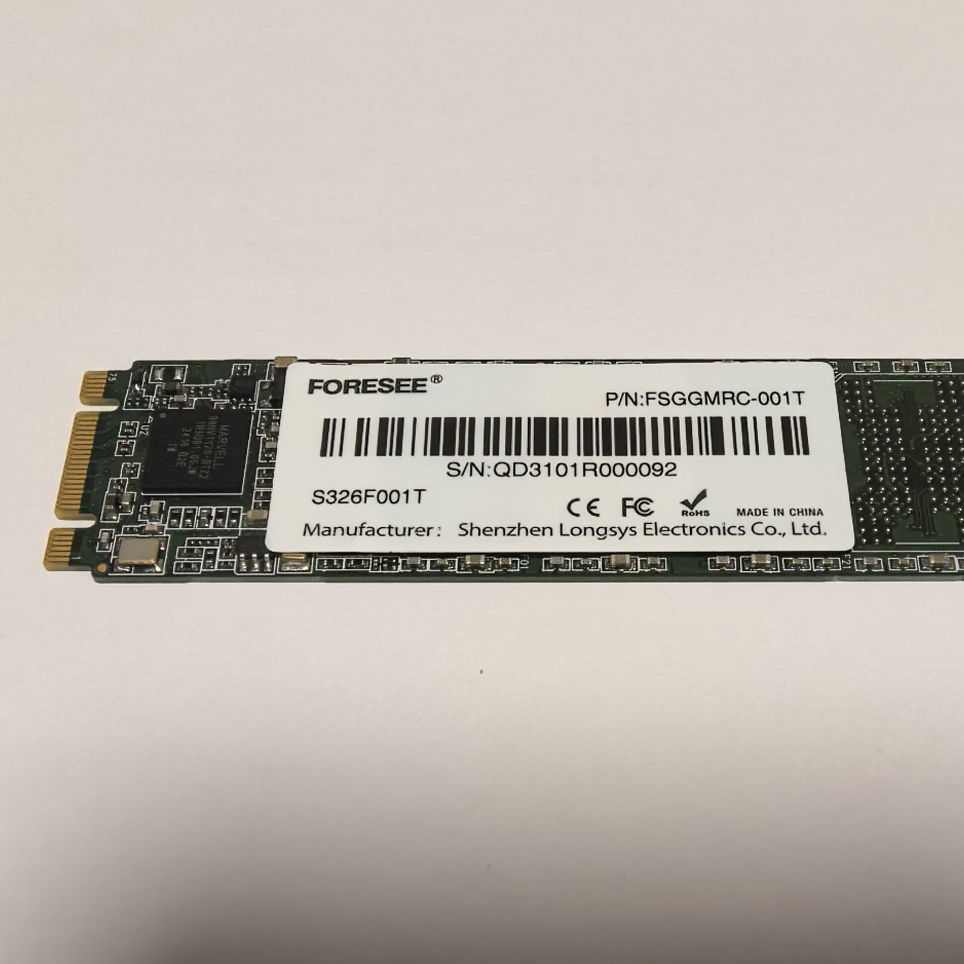 foresee 江波龙 m.2 ngff SATA协议  256G 512G 1T SSD 固态硬盘