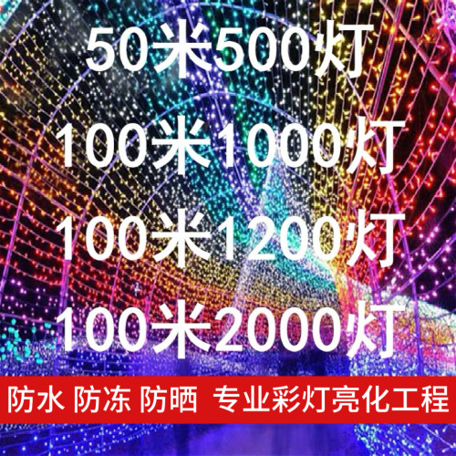 户外防水七彩变色霓虹串灯