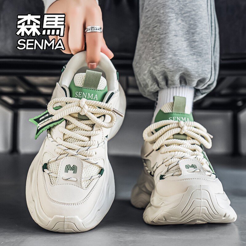 森马冬季鞋子男鞋2026新款百搭增高男士休闲老爹增高厚底运动鞋W