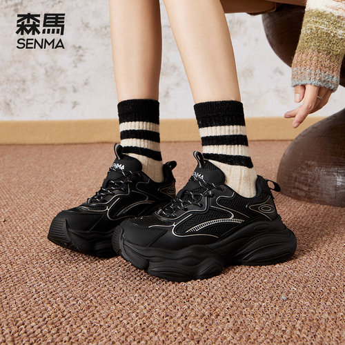 森马夏季老爹鞋女2025春季新款小个子增高轻便软底潮酷休闲运动鞋