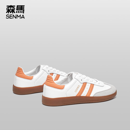 森马复古平底德训鞋女