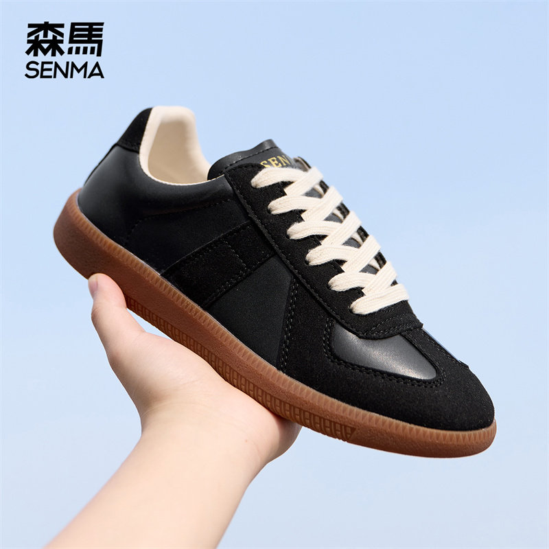 森马德训鞋女2026春季新款透气平底时尚情侣板鞋软底轻便休闲鞋子