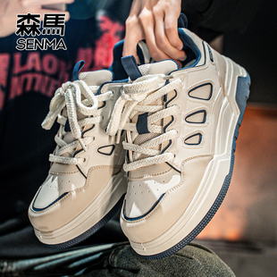 森马男鞋厚底板鞋2026新款今年流行爆款青少年运动鞋圆头百搭潮鞋
