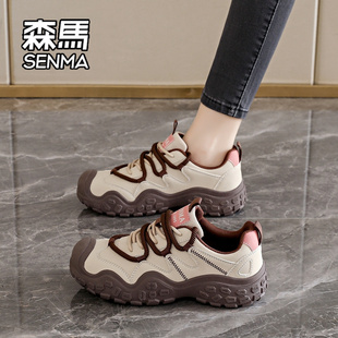 森马运动鞋女款2026新款冬季爆款厚底老爹鞋百搭女士户外休闲鞋W