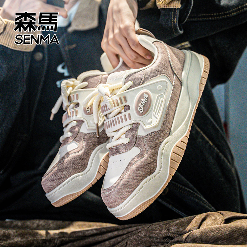 森马厚底板鞋男2026新款春季青少年高级感增高美式休闲鞋百搭潮鞋