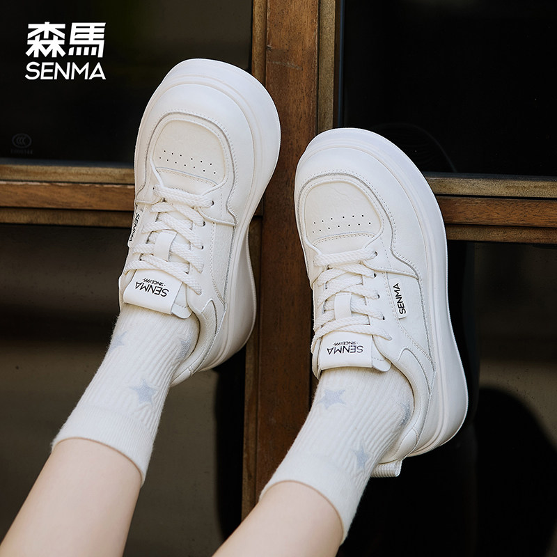 森马小白鞋女款2026新款厚底小个子增高今年流行爆款百搭休闲鞋子