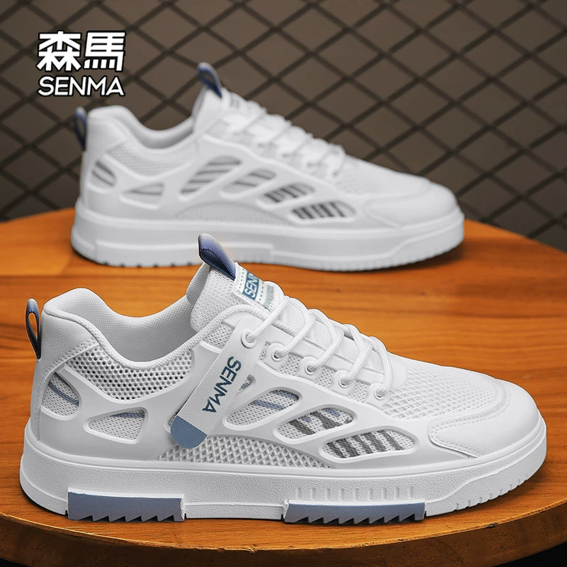 Мужские летние кроссовки Semir, новые 2026 года, аутентичные повседневные дышащие белые сетчатые кроссовки, популярные холщовые кроссовки-боcсы