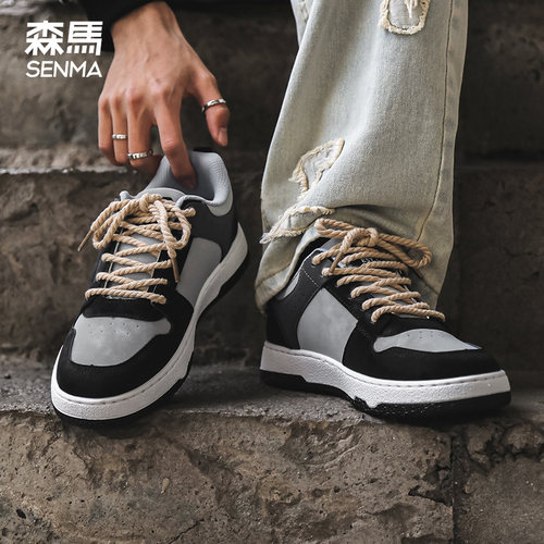 森马板鞋男2025新款夏季百搭国潮小众原创青少年低帮运动休闲鞋