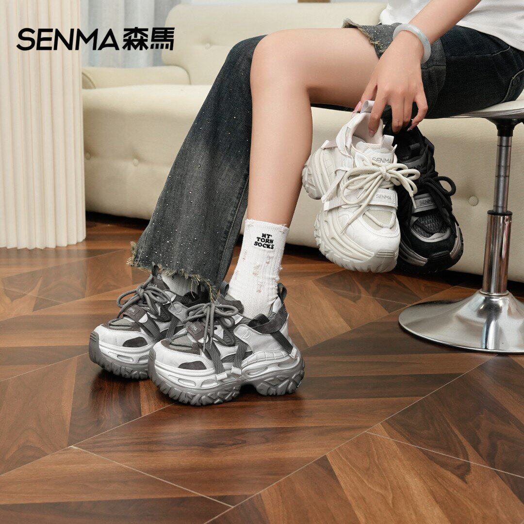 森马老爹鞋女2025新款今年流行爆款厚底小个子增高9cm百搭休闲鞋