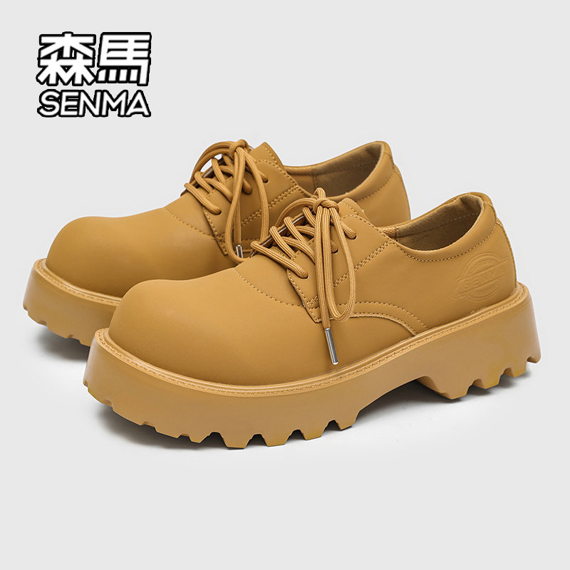 森马德比鞋男款2026新款春季爆款厚底百搭男士商务正装休闲皮鞋W,流行男鞋,休闲皮鞋,淘宝优惠券,粉丝福利购,淘宝优惠卷