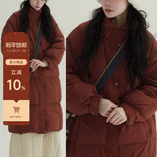 设计感中长款 基础羽绒棉服韩版 白鸭绒小个子面包服 长款 稀有RARE