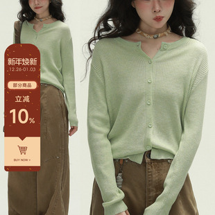 文艺复古休闲百搭舒适简约小众针织衫 针织长袖 竖条修身 稀有RARE