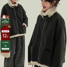 稀有RARE 皮衣90白鸭绒羽绒服复古风小个子拉链短款加厚保暖外套