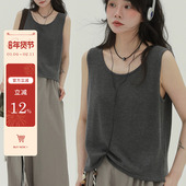 外穿复古叠穿小吊带无袖 稀有RARE 莱赛尔亚麻背心女宽松美式 上衣