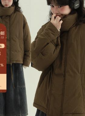 稀有RARE“冬日白桦林”休闲羽绒服白鸭绒文艺百搭小个子保暖外套