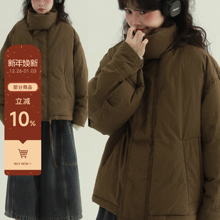 稀有RARE 休闲羽绒服白鸭绒文艺百搭小个子保暖外套 冬日白桦林