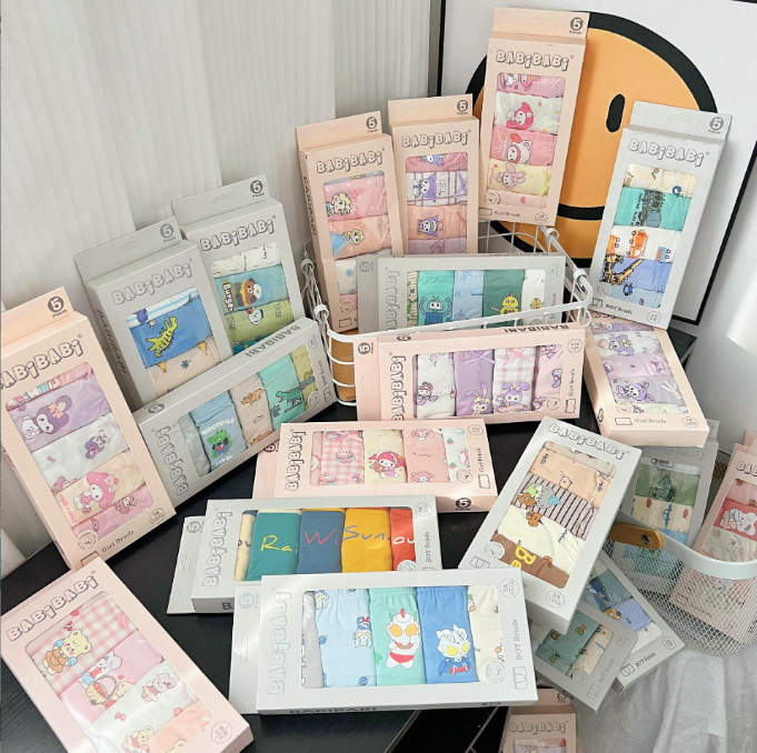 品牌吧比吧比五条装儿童内裤女童卡通抗菌平角裤纯棉幼儿四角裤,童装/婴儿装/亲子装,内裤,淘宝优惠券,粉丝福利购,淘宝优惠卷