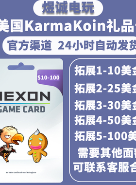 美国Nexon国际服POE/DFO冒险岛KarmaKoin点卡流放之路2KK卡30美金